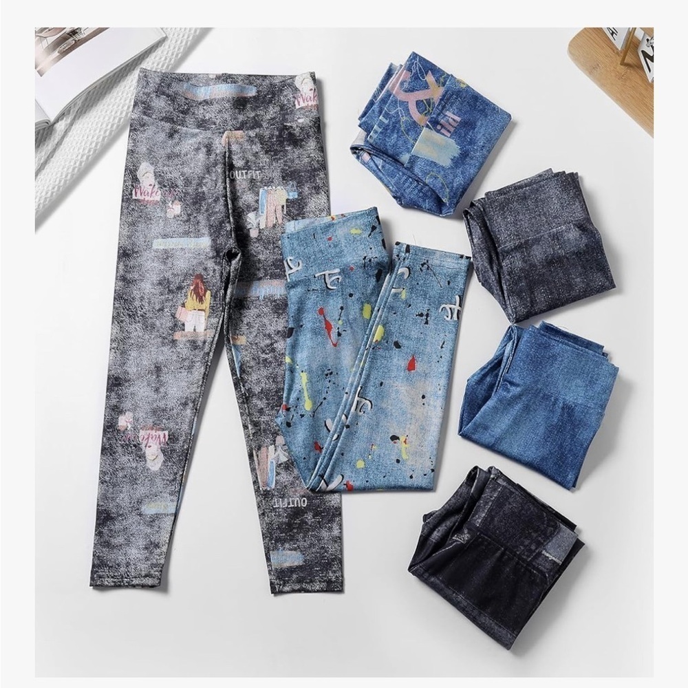 6 Pack Girls Leggings Basic Full Length Leggings for Kids (071) - Picture 6 of 6
